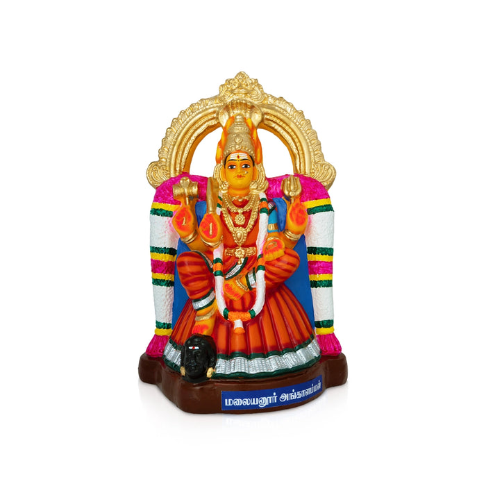 Malayanur Angalaparameshwari Paper Mache Golu Bommai - 16 x 10.5 Inches | Giri Golu Doll/ Navaratri Kolu Bomma