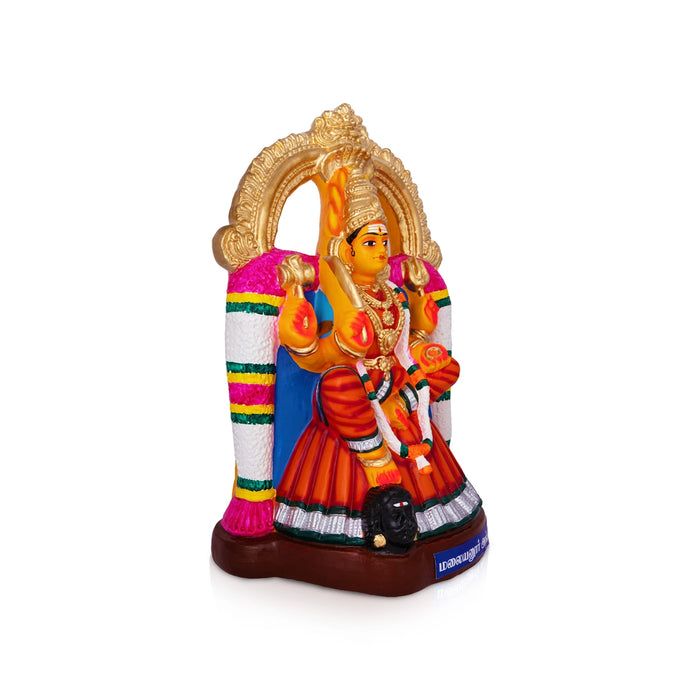 Malayanur Angalaparameshwari Paper Mache Golu Bommai - 16 x 10.5 Inches | Giri Golu Doll/ Navaratri Kolu Bomma