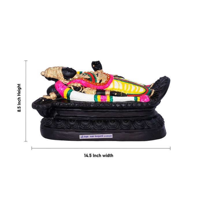 Sthala Sayana Perumal Paper Mache Golu Bommai - 8.5 x 14.5 Inches | Giri Golu Doll/ Navaratri Kolu Bomma/ Bommalu