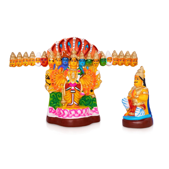 Vishwaroopam Paper Mache Golu Bommai - 16.5 x 25 Inches | Giri Golu Doll/ Navaratri Golu Bomma/ Gombe
