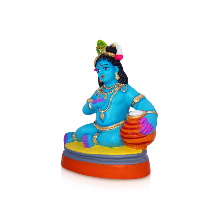 Butter Krishna Paper Mache Golu Bommai - 12 x 10 Inches | Giri Golu Doll/ Navaratri Golu Bomma/ Bommalu