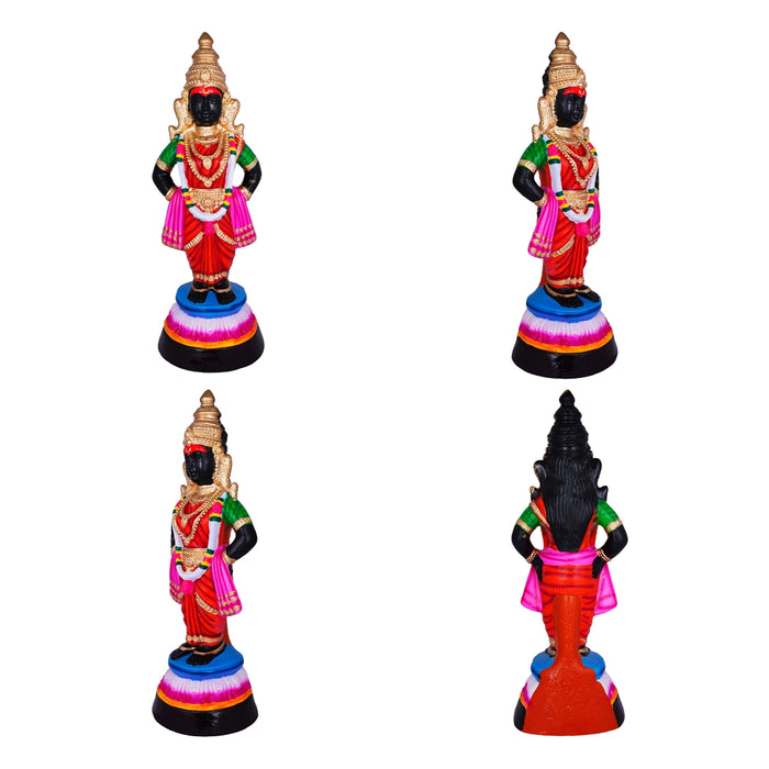 Pandurangan Ragumayi Paper Mache Golu Bommai Pair - 28 x 9 Inches | Giri Golu Doll/ Navaratri Golu Bomma/Gombe - Paper Mache Kolu Bommai
