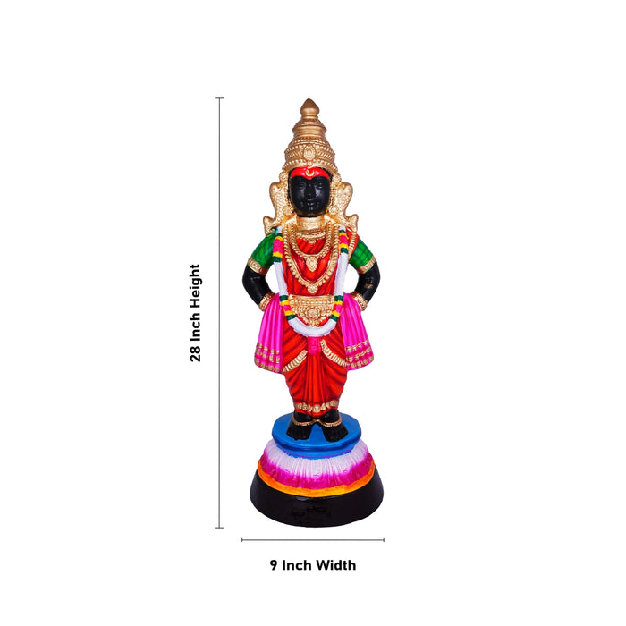 Pandurangan Ragumayi Paper Mache Golu Bommai Pair - 28 x 9 Inches | Giri Golu Doll/ Navaratri Golu Bomma/Gombe - Paper Mache Kolu Bommai