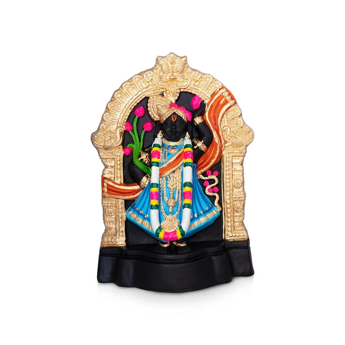 Dwaraka Krishna Paper Mache Golu Bommai - 17 x 12 Inches | Giri Golu Doll/ Navaratri Kolu Bomma/ Gombe/ Bommai