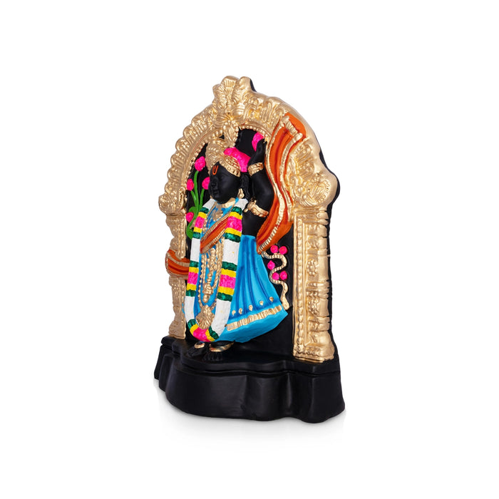 Dwaraka Krishna Paper Mache Golu Bommai - 17 x 12 Inches | Giri Golu Doll/ Navaratri Kolu Bomma/ Gombe/ Bommai