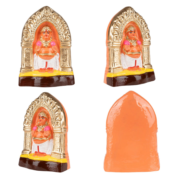 Lakshmi Kuberar Paper Mache Golu Bommai - 14 x 9 Inches | Giri Golu Doll/ Navaratri Golu Bomma/Gombe - Paper Mache Kolu Bommai