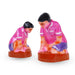 Goli Game Clay Golu Bommai Set - 7 x 2.5 Inches | Giri Golu Doll/ Navaratri Golu Bomma/ Gombe/ Bommai - Clay Kolu Bommai