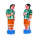Goli Game Clay Golu Bommai Set - 7 x 2.5 Inches | Giri Golu Doll/ Navaratri Golu Bomma/ Gombe/ Bommai - Clay Kolu Bommai