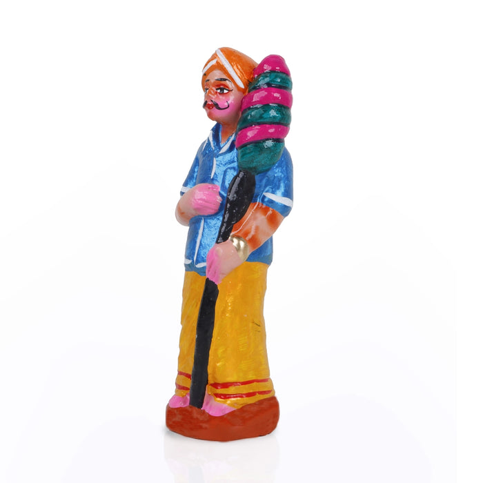 Panchumittai Clay Golu Bommai Set - 7.5 x 3 Inches | Giri Golu Doll/ Navaratri Golu Bomma/Gombe/Bommai