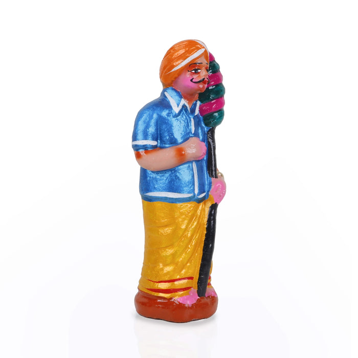 Panchumittai Clay Golu Bommai Set - 7.5 x 3 Inches | Giri Golu Doll/ Navaratri Golu Bomma/Gombe/Bommai