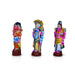 Brahma Vishnu Shiva Clay Golu Bommai Set - 11 x 4.5 Inches | Giri Golu Doll/ Navaratri Golu Bomma/Gombe/Bommai - Clay Kolu Bommai