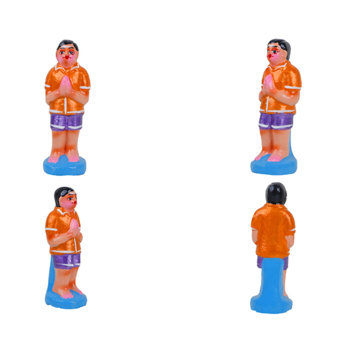 Dhanvantari Murti Clay Golu Bommai Set - 12 x 7.5 Inches | Giri Golu Doll/ Navaratri Golu Bomma/ Gombe/ Bommai - Clay Kolu Bommai