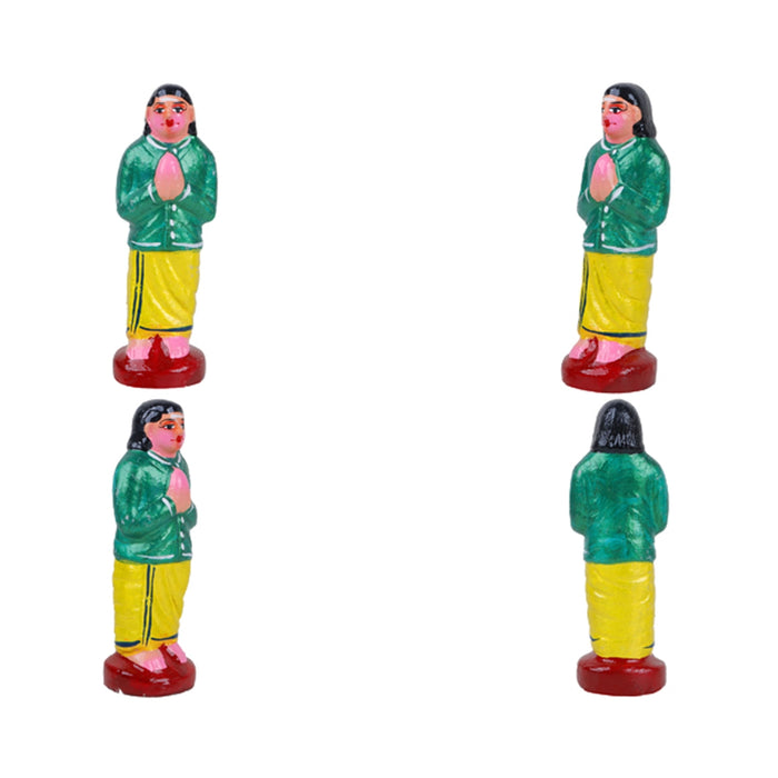 Dhanvantari Murti Clay Golu Bommai Set - 12 x 7.5 Inches | Giri Golu Doll/ Navaratri Golu Bomma/ Gombe/ Bommai - Clay Kolu Bommai