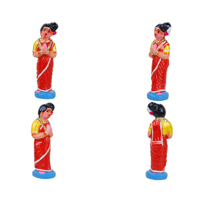 Dhanvantari Murti Clay Golu Bommai Set - 12 x 7.5 Inches | Giri Golu Doll/ Navaratri Golu Bomma/ Gombe/ Bommai - Clay Kolu Bommai
