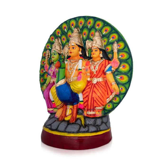 Mayil Murugan Paper Mache Golu Bommai - 16 x 12 Inches | Giri Golu Doll/ Navaratri Golu Bomma/Gombe/Bommai - Paper Mache Kolu Bommai