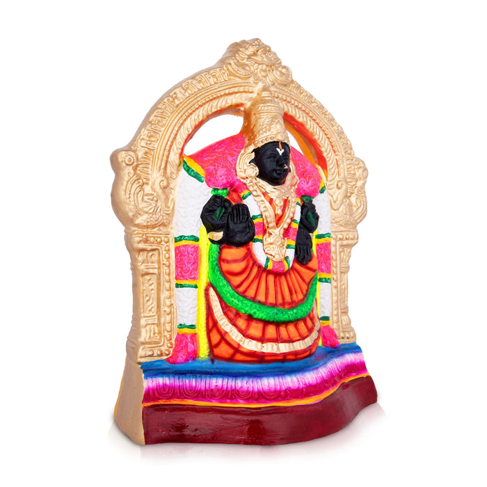 Perumal Thayar Paper Mache Golu Bommai Pair - 15 x 8 Inches | Giri Golu Doll/ Navaratri Golu Bomma/Gombe/Bommai - Paper Mache Kolu Bommai