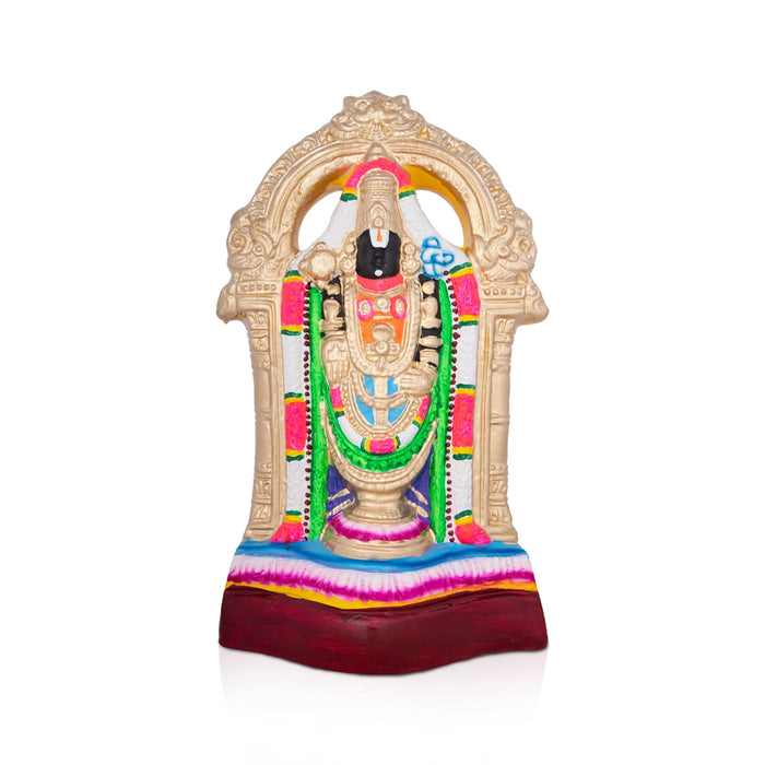 Perumal Thayar Paper Mache Golu Bommai Pair - 15 x 8 Inches | Giri Golu Doll/ Navaratri Golu Bomma/Gombe/Bommai - Paper Mache Kolu Bommai