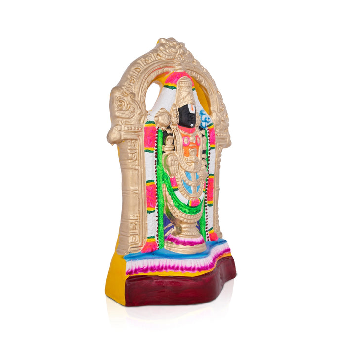 Perumal Thayar Paper Mache Golu Bommai Pair - 15 x 8 Inches | Giri Golu Doll/ Navaratri Golu Bomma/Gombe/Bommai - Paper Mache Kolu Bommai