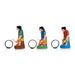 Tyre Game Clay Golu Bommai Set - 7 x 2.5 Inches | Giri Golu Doll/ Navaratri Golu Bomma/ Gombe/ Bommai - Clay Kolu Bommai
