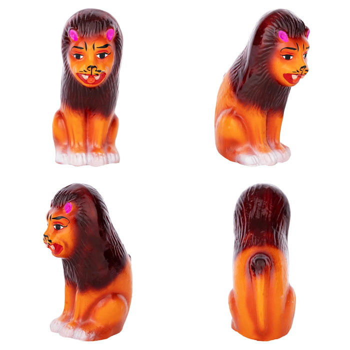Lion King Story Clay Golu Bommai Set - 6.5 x 3 Inches | Giri Golu Doll/ Navaratri Golu Bomma/Gombe/Bommai - Clay Kolu Bommai