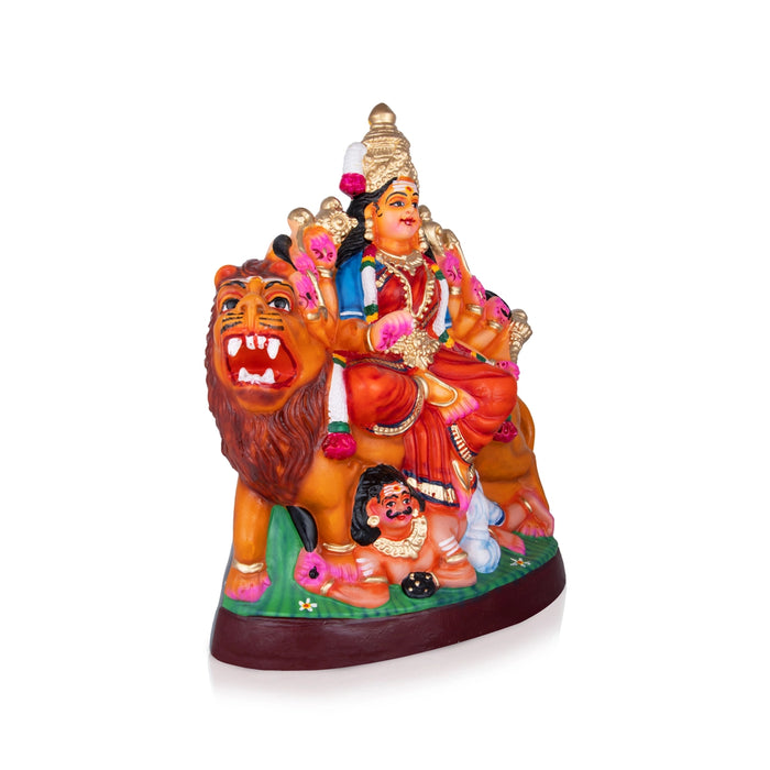 Durga Paper Mache Golu Bommai - 18 x 12 Inches | Giri Golu Doll/ Navaratri Golu Bomma/Gombe/Bommai