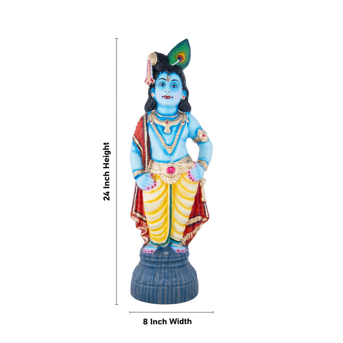 Vittoba Krishna Paper Mache Golu Bommai - 24 x 8 Inches | Giri Golu Doll/ Navaratri Golu Bomma/Gombe/Bommai