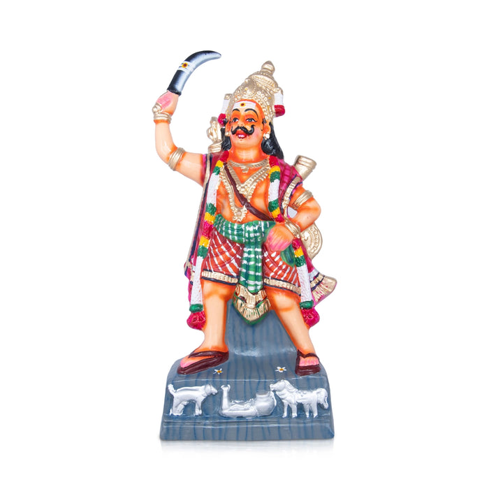 Madurai Veeran Paper Mache Golu Bommai - 18 x 9 Inches | Giri Golu Doll/ Navaratri Golu Bomma/Gombe/Bommai