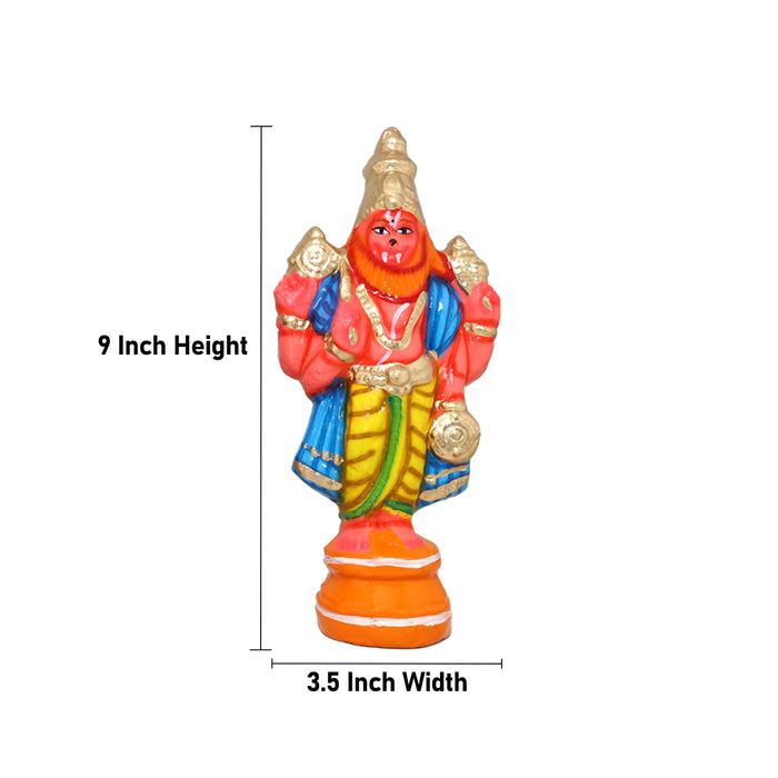Dasavatharam Clay Golu Bommai Set - 9 x 3.5 Inches | Giri Golu Doll/ Navaratri Golu Bomma/ Gombe/ Bommai - Clay Kolu Bommai