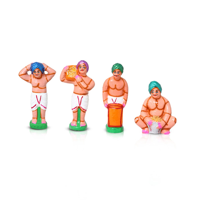 Agriculture Clay Golu Bommai Set - 7 x 7 Inches | Giri Golu Doll/ Navaratri Golu Bomma/ Gombe/ Bommai - Clay Kolu Bommai