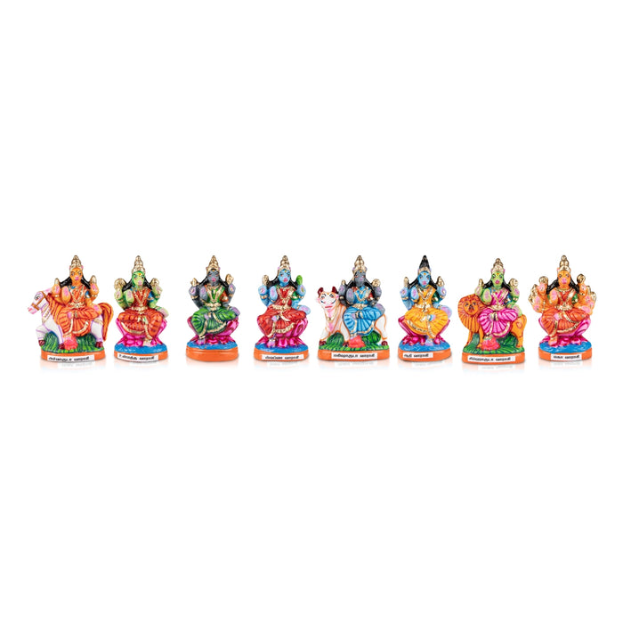 Ashta Varahi Amman Clay Golu Bommai Set - 10 x 4.5 Inches | Giri Golu Doll/ Navaratri Golu Bomma/Gombe/Bommai