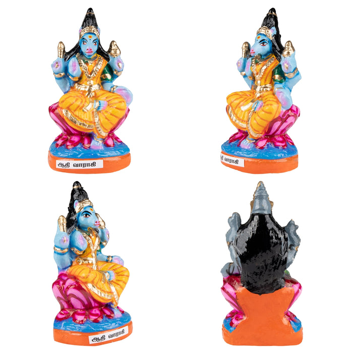 Ashta Varahi Amman Clay Golu Bommai Set - 10 x 4.5 Inches | Giri Golu Doll/ Navaratri Golu Bomma/Gombe/Bommai