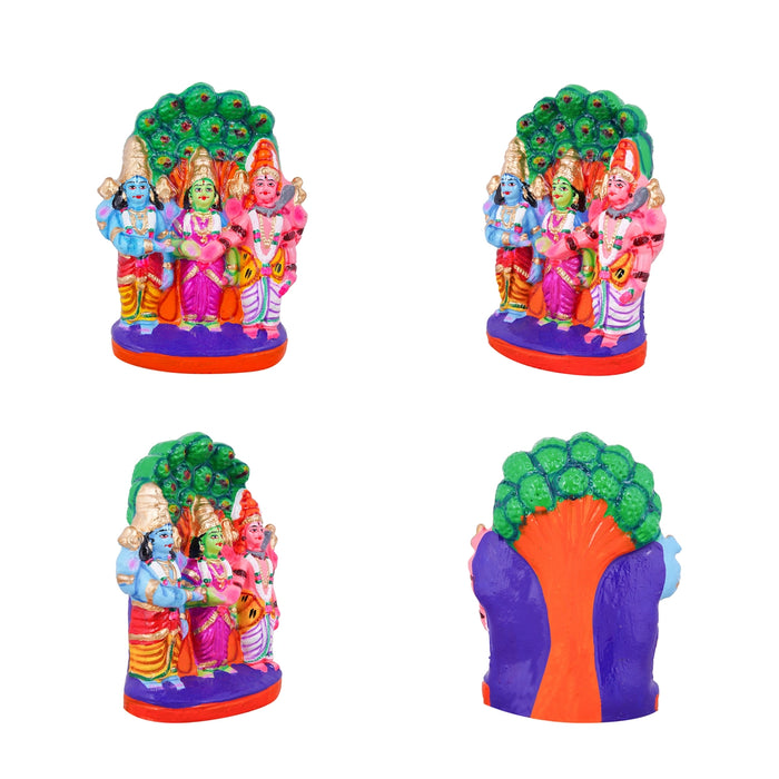 Meenakshi Kalyanam Clay Golu Bommai Set - 10 x 8 Inches | Giri Golu Doll/ Navaratri Golu Bomma/ Gombe/ Bommai - Clay Kolu Bommai