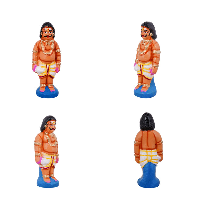Meenakshi Kalyanam Clay Golu Bommai Set - 10 x 8 Inches | Giri Golu Doll/ Navaratri Golu Bomma/ Gombe/ Bommai - Clay Kolu Bommai
