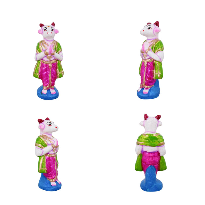 Meenakshi Kalyanam Clay Golu Bommai Set - 10 x 8 Inches | Giri Golu Doll/ Navaratri Golu Bomma/ Gombe/ Bommai - Clay Kolu Bommai