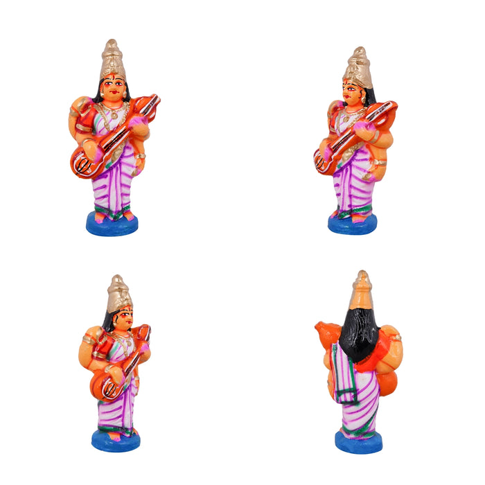 Meenakshi Kalyanam Clay Golu Bommai Set - 10 x 8 Inches | Giri Golu Doll/ Navaratri Golu Bomma/ Gombe/ Bommai - Clay Kolu Bommai