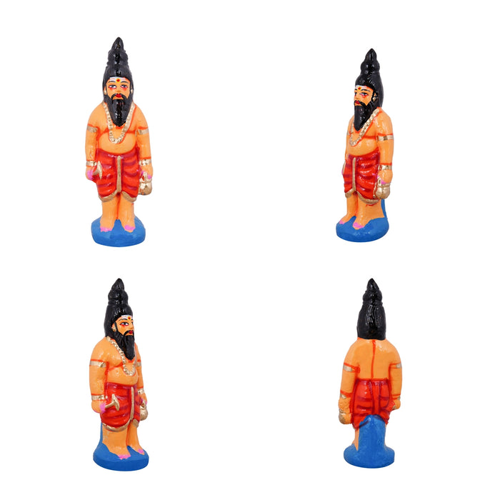 Meenakshi Kalyanam Clay Golu Bommai Set - 10 x 8 Inches | Giri Golu Doll/ Navaratri Golu Bomma/ Gombe/ Bommai - Clay Kolu Bommai