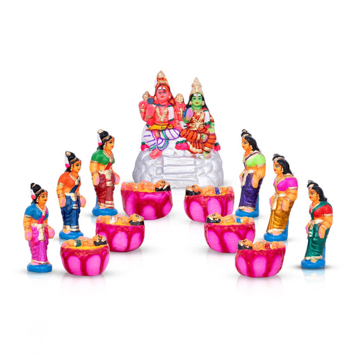 Karthigai Pengal Clay Golu Bommai Set 
