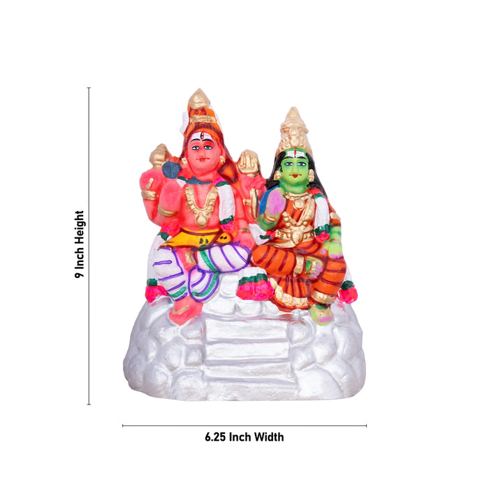 Karthigai Pengal Clay Golu Bommai Set - 9 x 6 Inches | Giri Golu Doll/ Navaratri Golu Bomma/ Gombe/ Bommai - Clay Kolu Bommai