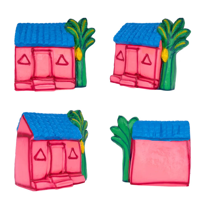 Pongal Clay Golu Bommai Set - 7 x 8.5 Inches | 8 Pcs/ Giri Golu Doll/ Navratri Kolu Bommai/ Bomma/ Dasara Doll