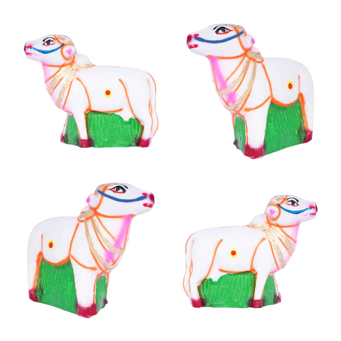 Pongal Clay Golu Bommai Set - 7 x 8.5 Inches | 8 Pcs/ Giri Golu Doll/ Navratri Kolu Bommai/ Bomma/ Dasara Doll