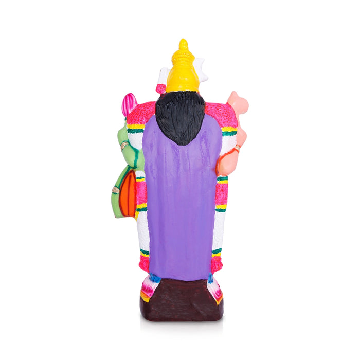 Arthanareeswarar Statue Paper Mache Golu Bommai - 21 x 8 Inches | Giri Golu Doll/ Navaratri Golu Bomma/ Gombe - Paper Mache Kolu Bommai
