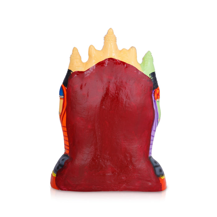 Murugan Valli Deivanai Statue Paper Mache Golu Bommai - 16 x 10 Inches | Giri Golu Doll/ Navaratri Golu Bomma - Paper Mache Kolu Bommai