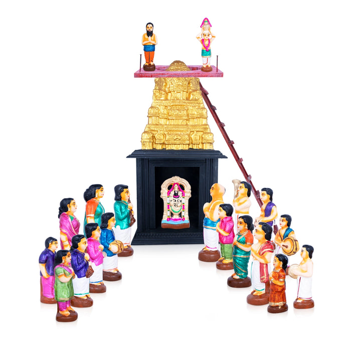 Tirupati Kumbabishekam Paper Mache Golu Bommai Set - 22 x 12 Inches | Giri Golu Doll/ Navaratri Golu Bomma