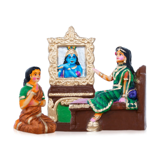 Vaaranam Aayiram Clay Golu Bommai Set - 10 x 8 Inches | Giri Golu Doll/ Navaratri Golu Bomma/Gombe/Bommai - Clay Kolu Bommai