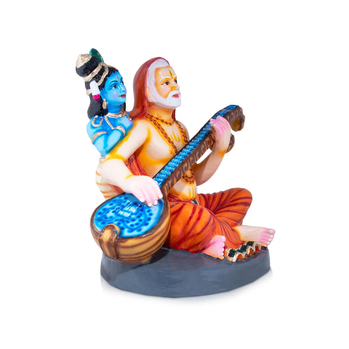 Ragavendra With Krishna Paper Mache Golu Bommai - 22 x 20 Inches | Giri Golu Doll/ Navaratri Golu Bomma/Gombe