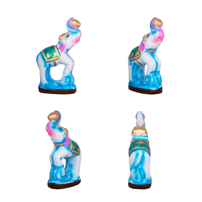 Ashta Lakshmi Clay Golu Bommai Set - 10 x 3.5 Inches | Giri Golu Doll/ Navaratri Golu Bomma/Gombe/Bommai - Clay Kolu Bommai