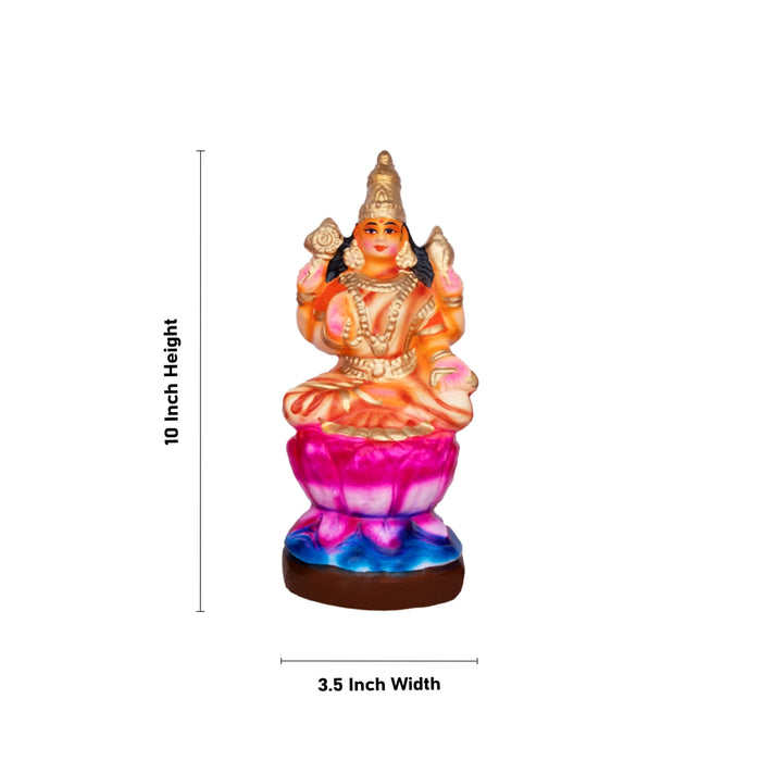 Ashta Lakshmi Clay Golu Bommai Set - 10 x 3.5 Inches | Giri Golu Doll/ Navaratri Golu Bomma/Gombe/Bommai - Clay Kolu Bommai