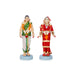 Young Couple Clay Golu Bommai Pair - 9 x 3 Inches | Giri Golu Doll/ Navaratri Golu Bomma/ Gombe/ Bommai - Clay Kolu Bommai