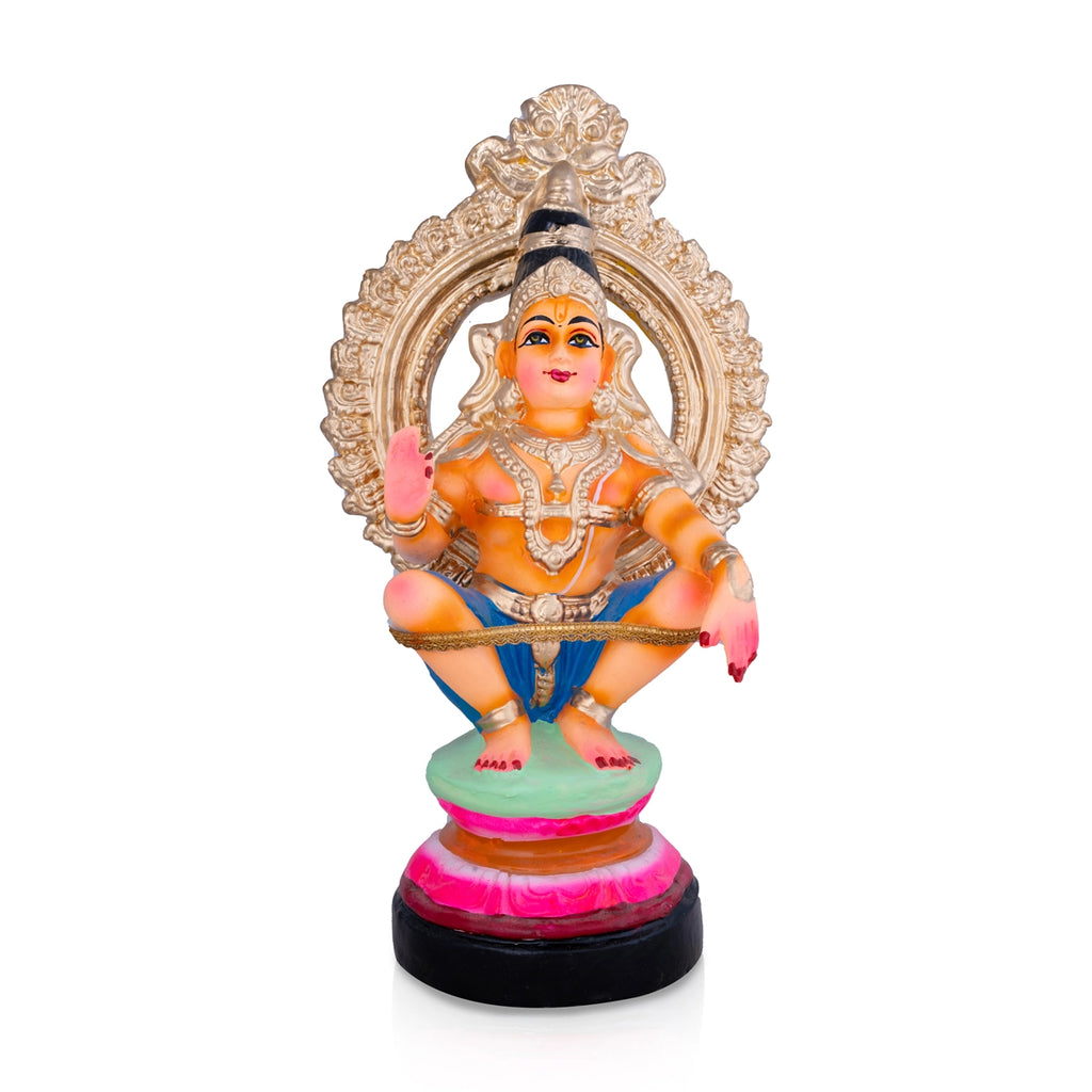 Ayyappan Paper Mache Golu Bommai - 15 x 8.5 Inches | Giri Golu Doll/ Navaratri Golu Bomma/Gombe/Bommai