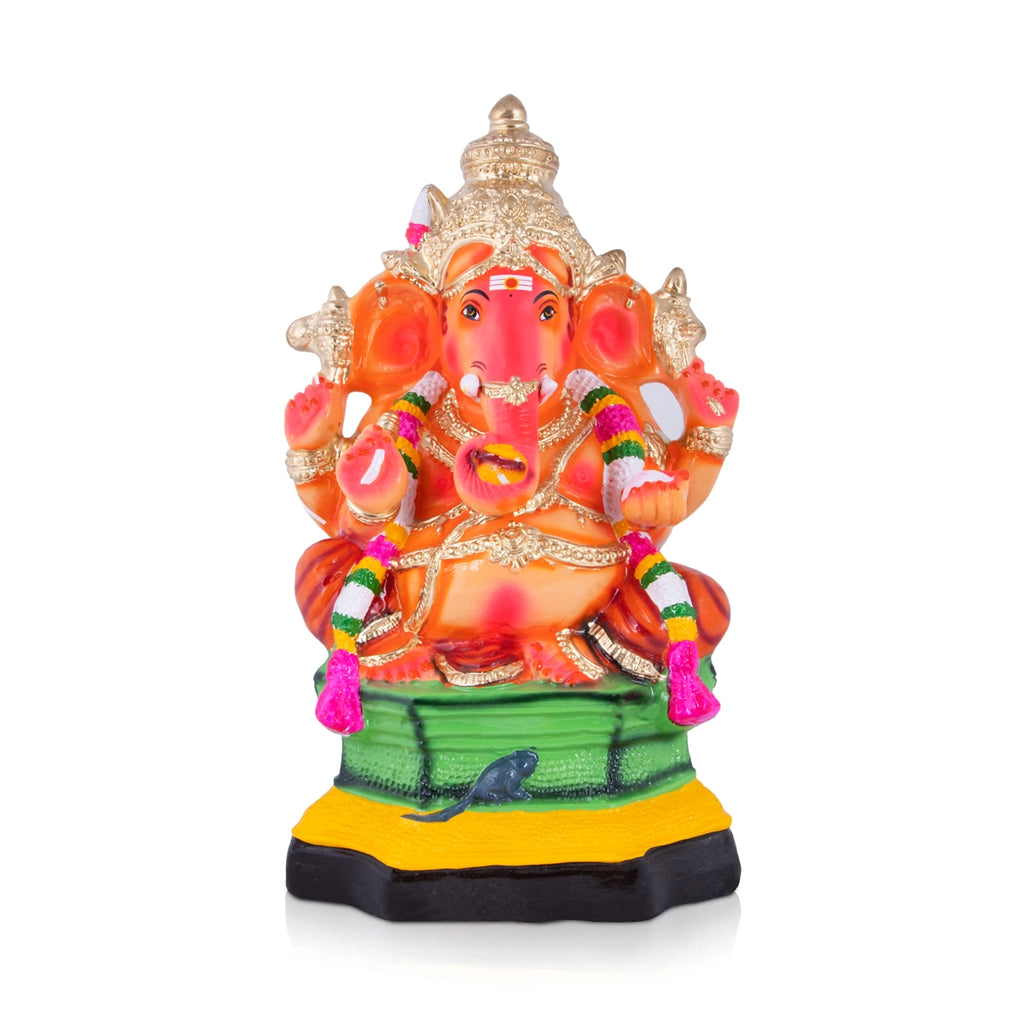 Malai Vinayagar Paper Mache Golu Bommai - 19 x 12 Inches | Giri Golu Doll/ Navaratri Golu Bomma/Gombe/Bommai